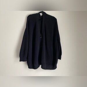 Jenni Kayne Cotton Cocoon Cardigan black button up cardigan size 3X